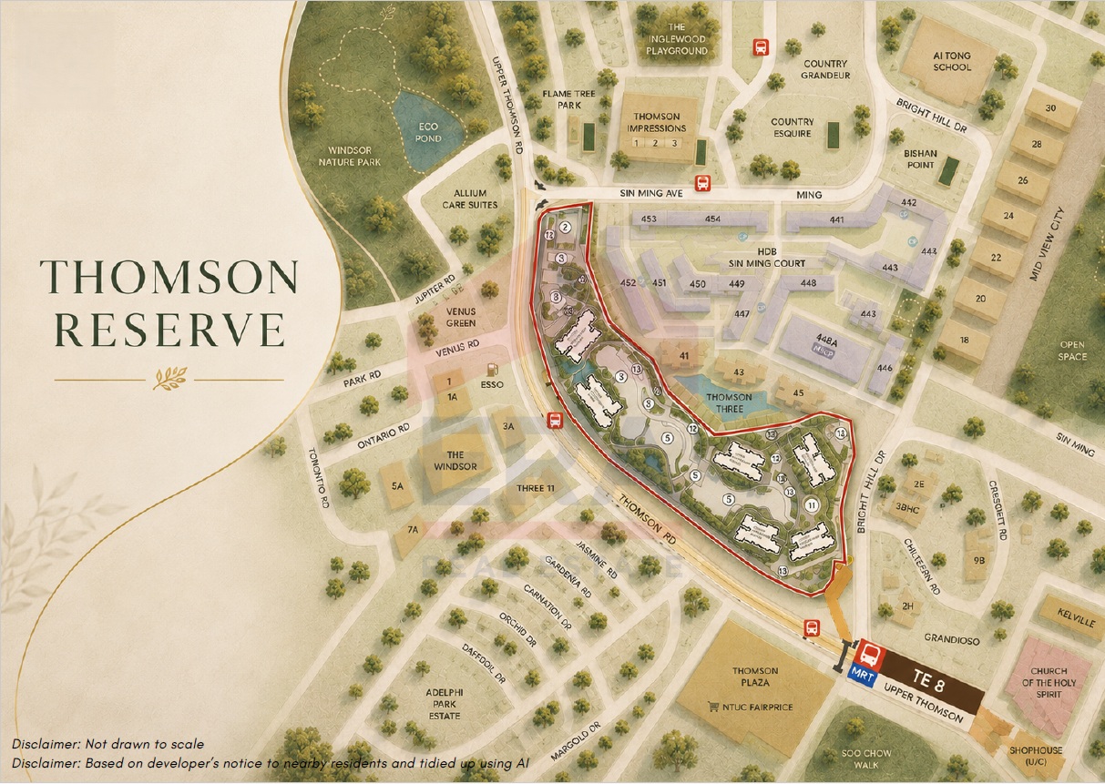 Thomson Reserve Location Map